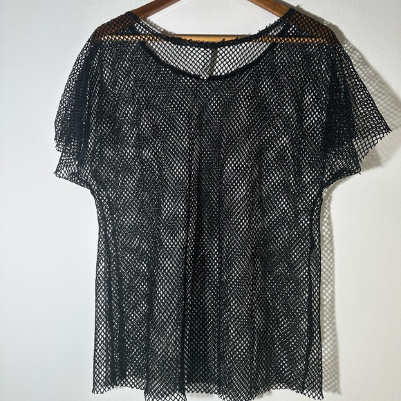 Black Mesh Tunic Top - Picture 3 of 3